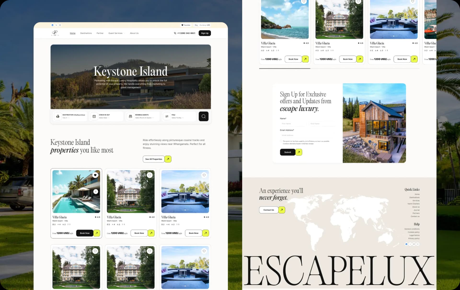 Escapelux Layout